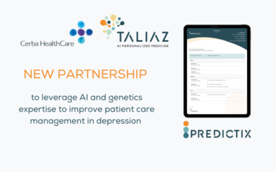 Oct 22// Cerba & Taliaz to Leverage AI and Genetics Experience to Improve Patient Care Management in Depression